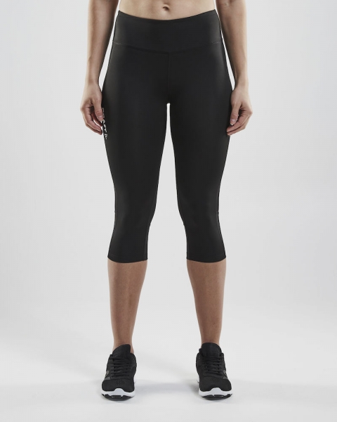 Craft Rush Capri Laufpant 3/4 Damen - Schwarz
